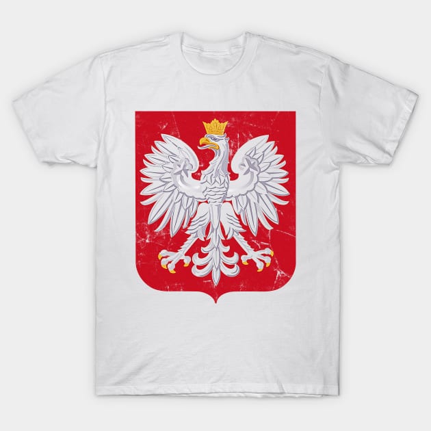 Vintage Style Poland / Polish Eagle Flag T-Shirt by DankFutura